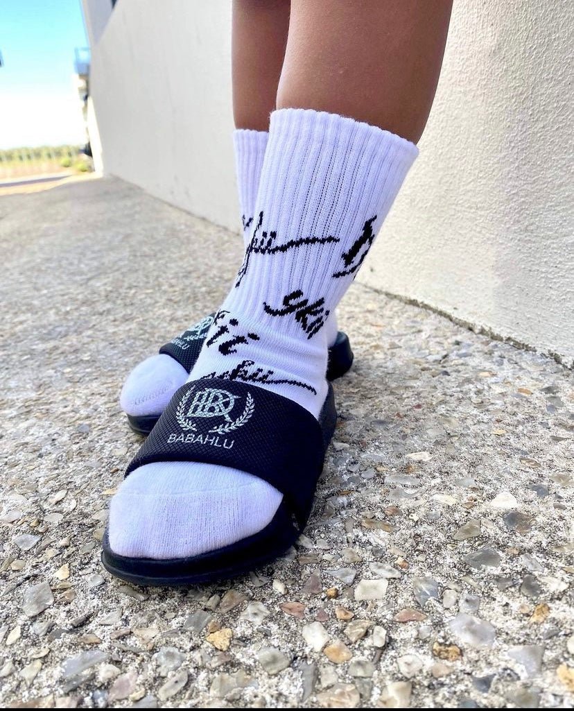 Breezy Black Slides - Babahlu Kids