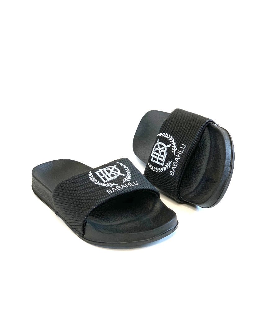 Breezy Black Slides - Babahlu Kids