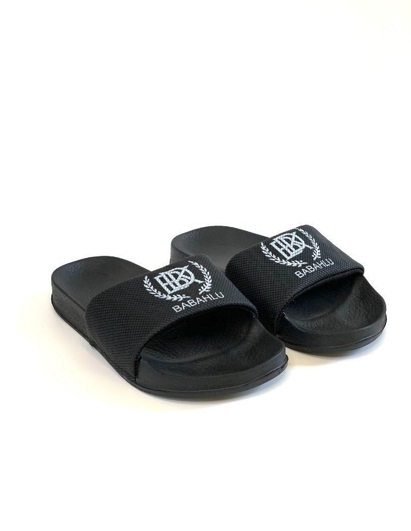 Breezy Black Slides - Babahlu Kids