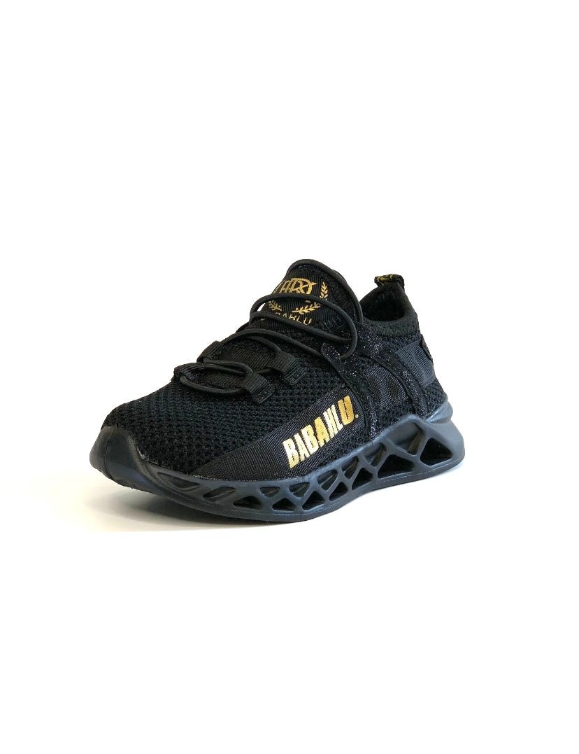 Fadeaway 1s Black Sneakers - Babahlu Kids