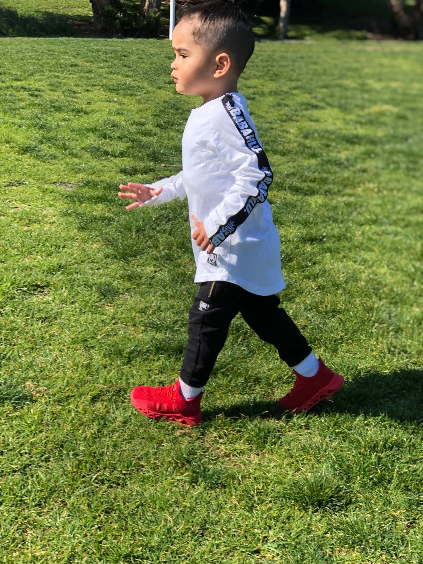 Fadeaway 1s Red Sneakers - Babahlu Kids