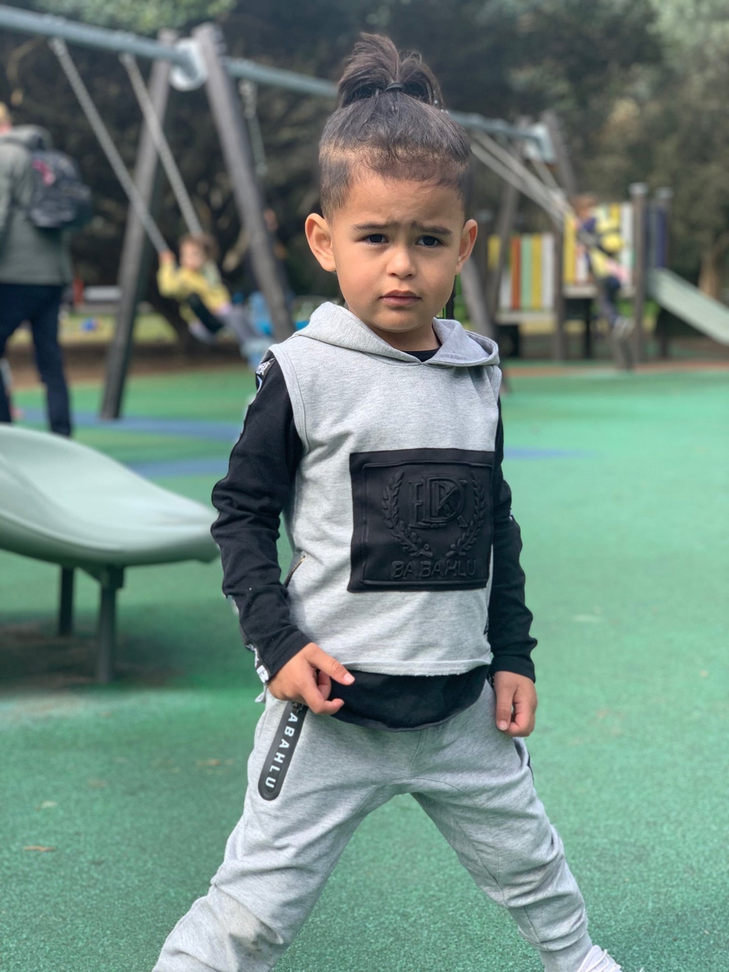 Harlem 2's Grey Joggers - Babahlu Kids