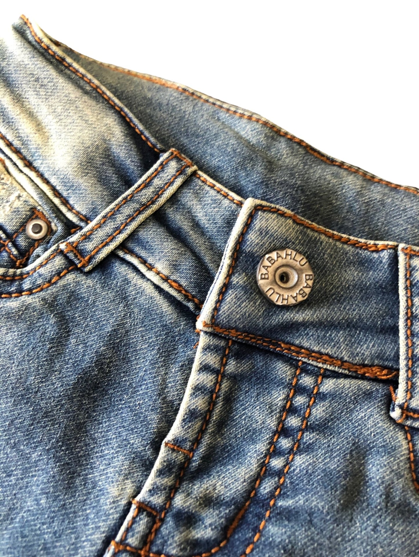 Harlow Blue Distressed Slim Fit Jeans - Babahlu Kids