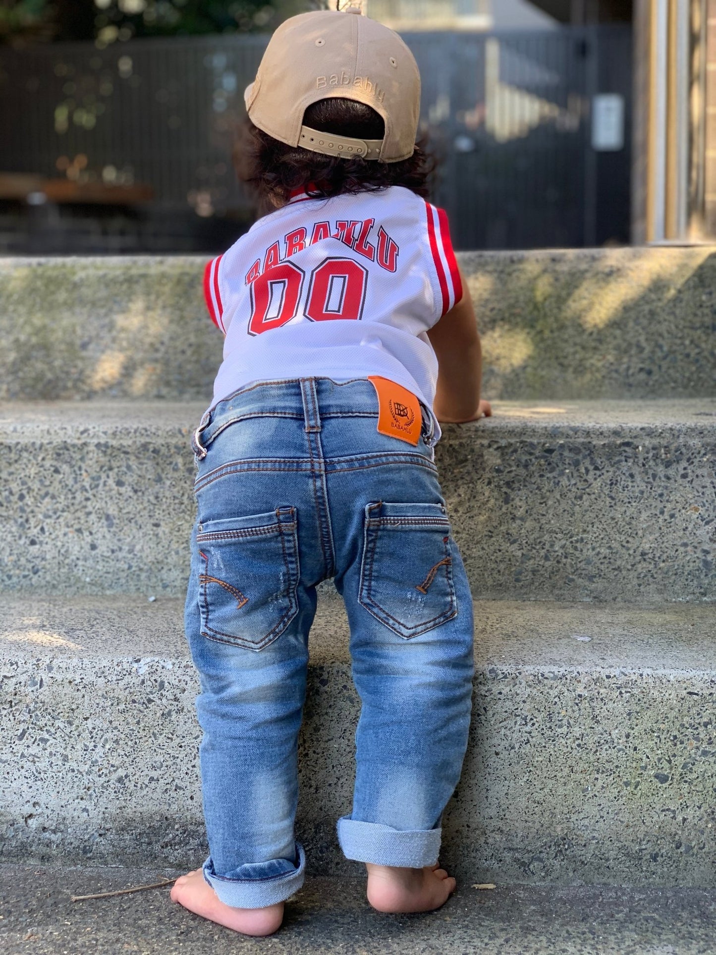 Harlow Blue Distressed Slim Fit Jeans - Babahlu Kids