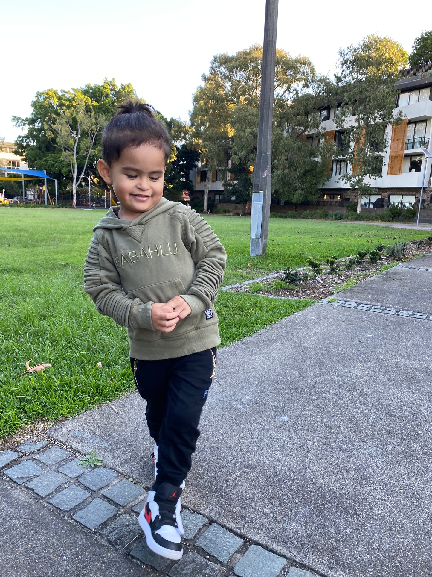 Marley Hoodie Green - Babahlu Kids - Hoodies