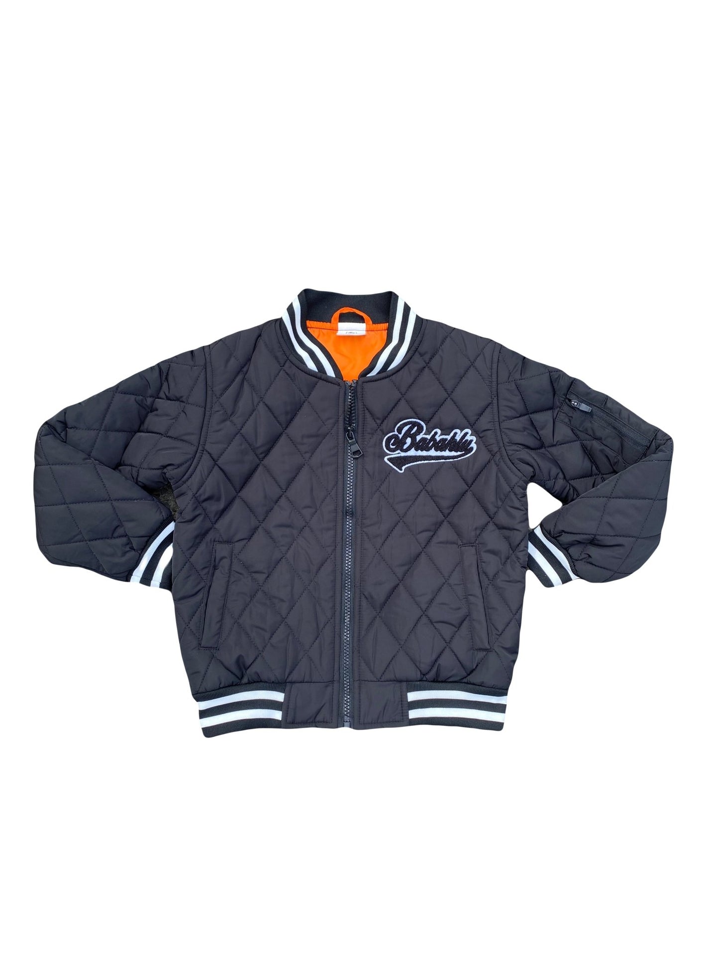 SOHO Black Quilted Bomber Jacket - Babahlu Kids Bomber Jacket