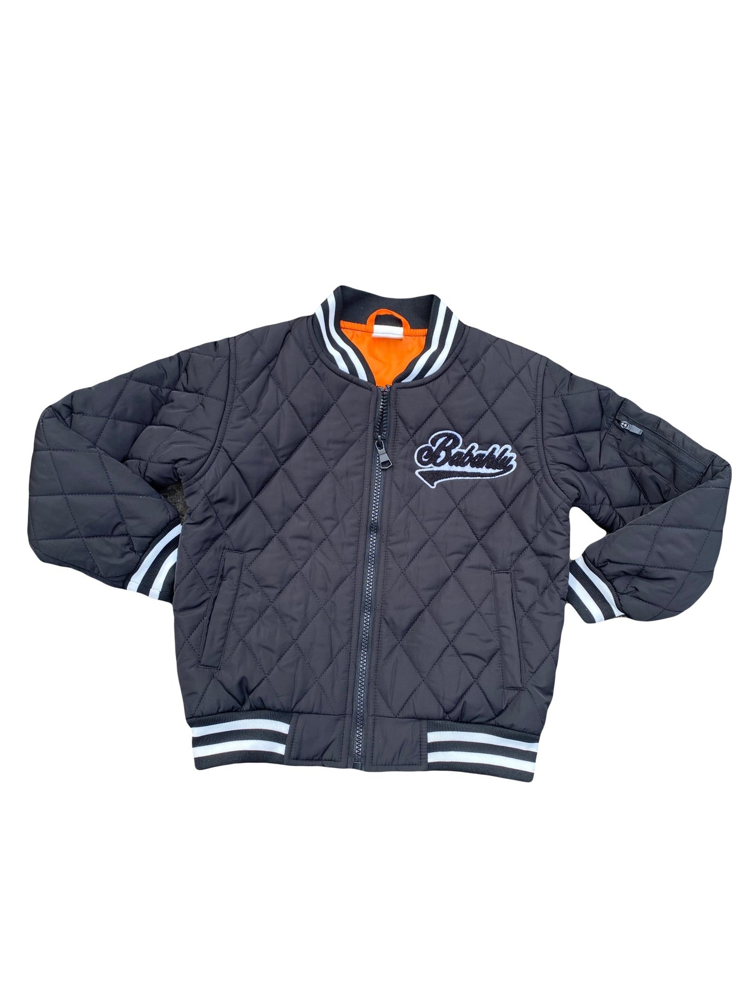 SOHO Black Quilted Bomber Jacket - Babahlu Kids Bomber Jacket