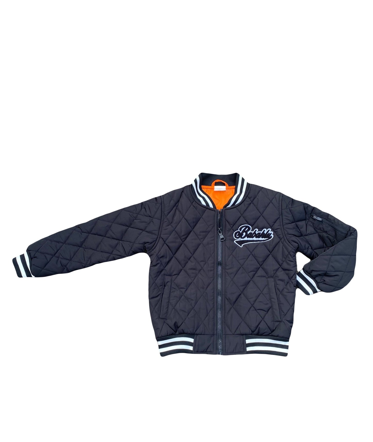 SOHO Black Quilted Bomber Jacket - Babahlu Kids Bomber Jacket