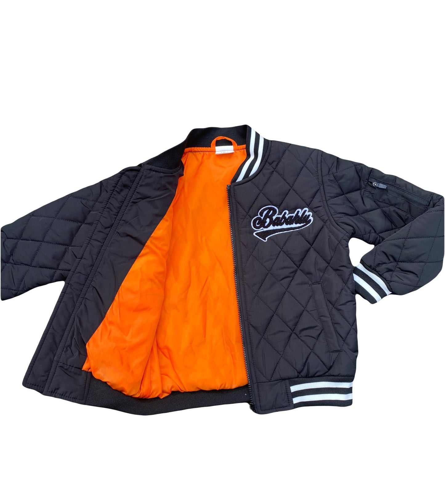 SOHO Black Quilted Bomber Jacket - Babahlu Kids Bomber Jacket