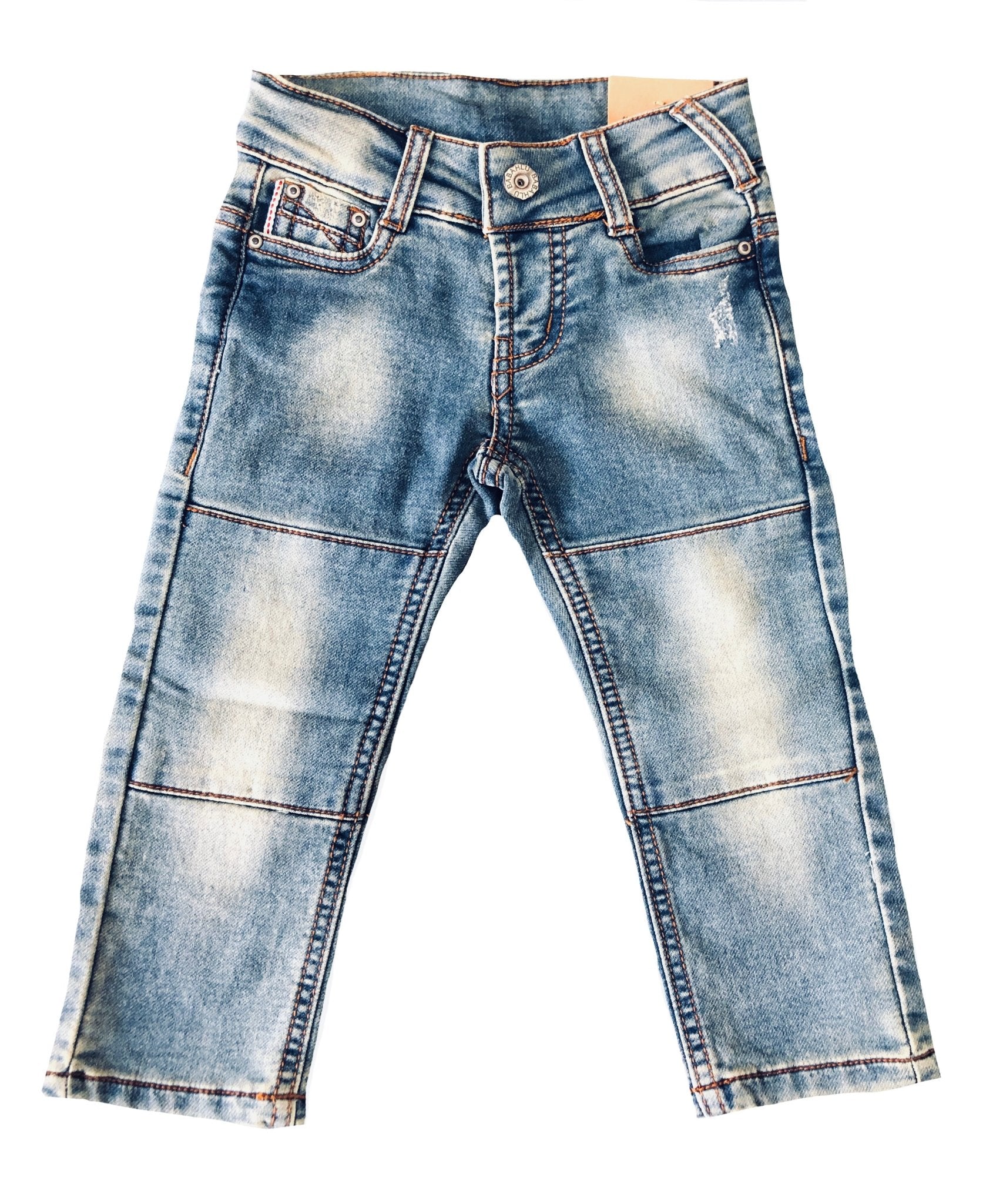 Harlow Blue Distressed Slim Fit Jeans - Babahlu Kids