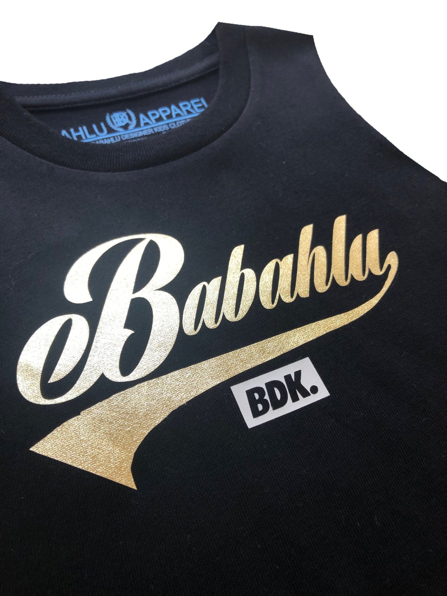 Muscle Tank Gold Babahlu Print - Babahlu Kids - Vinyl Print T-shirts